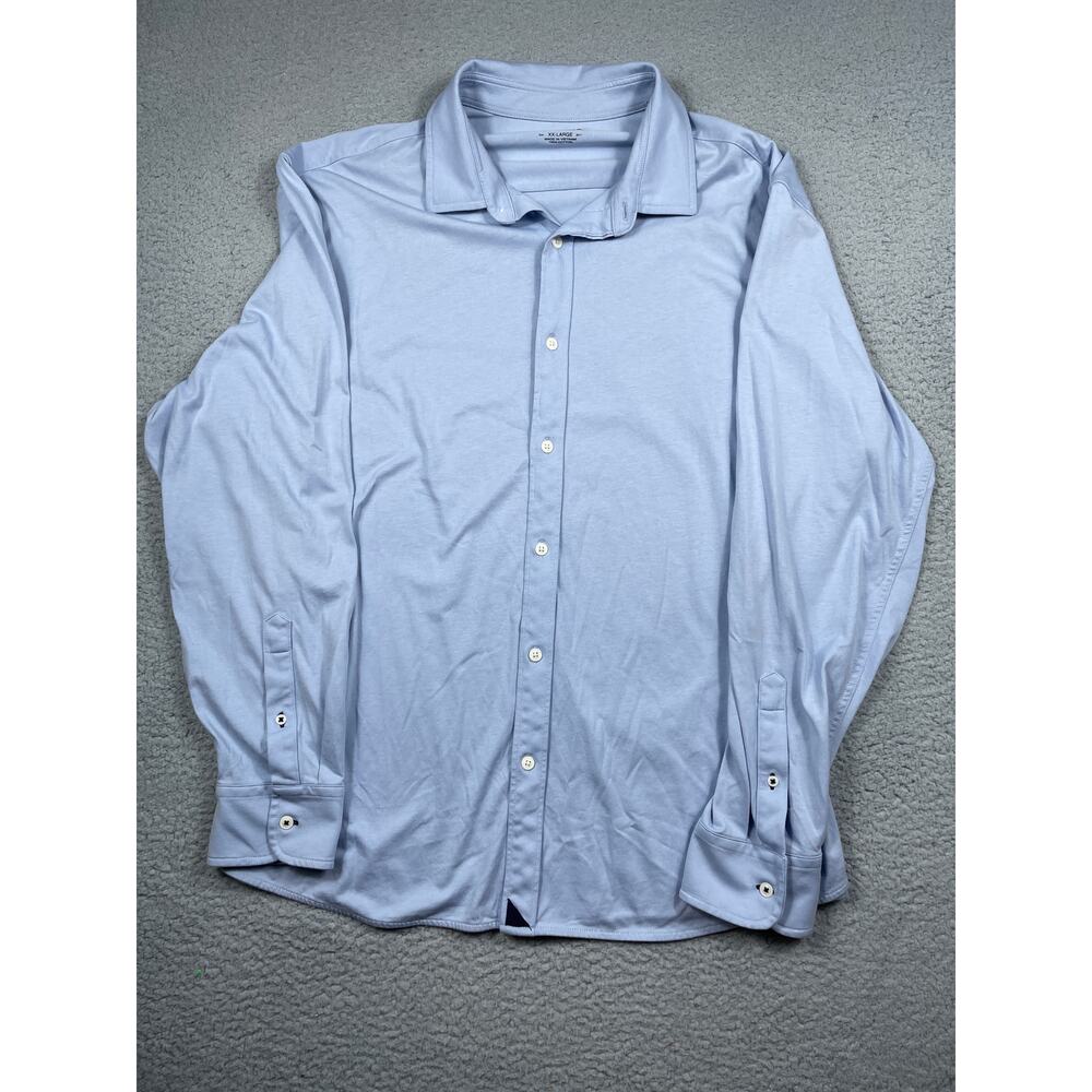 Untuckit Mens Size XXL Light Blue Long Sleeve Button Down Shirt